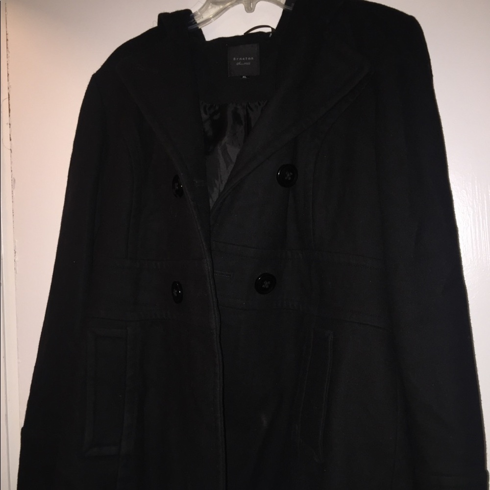 Coat with hoodie